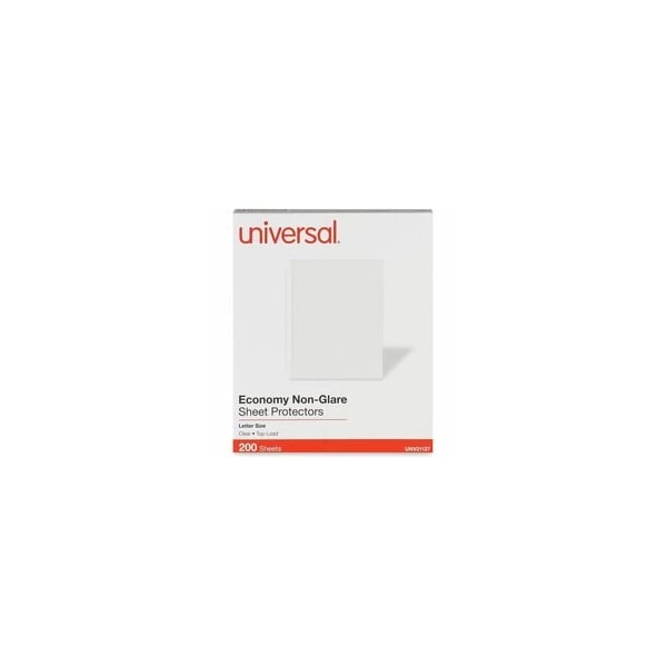Universal Top-Load Poly Sheet Protectors, Nonglare, Economy, Letter, 200PK UNV21127 - main