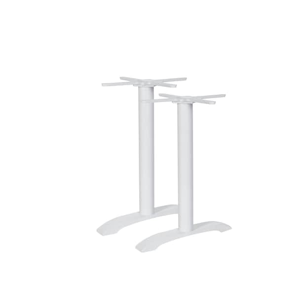 Bfm Seating Bali End Base - Set of 2 - Zinc Plated Cast Iron Bottoms, Stainless Steel Columns PHTB0022WH - main