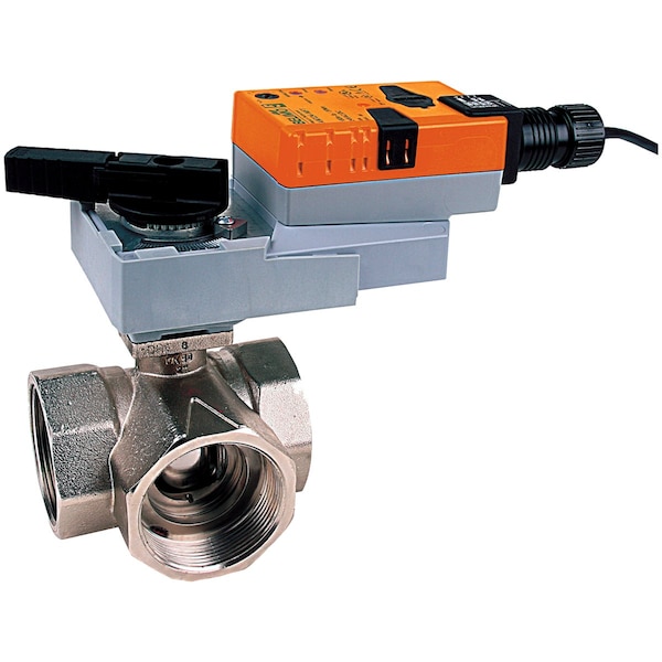 Belimo 3-way L Bore CCV Chrome Plated Trim 2in B350L+ARB24-3-S - main