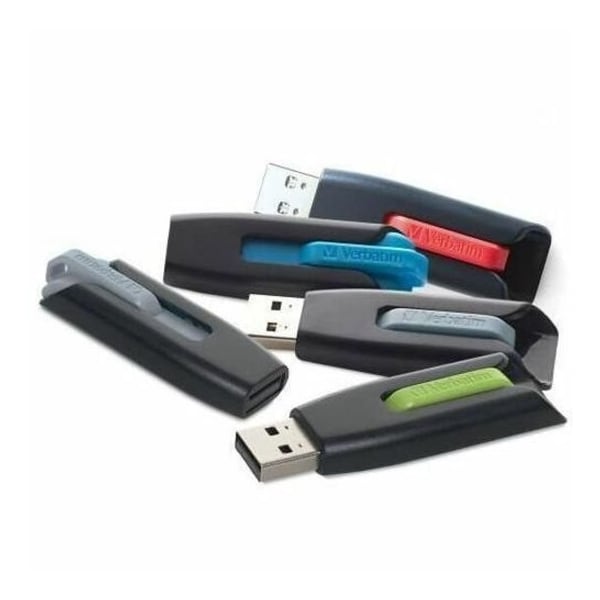 Verbatim 32GB Store 'n' Go V3 USB 3.2 Gen 1 Flash Drive, 5pk, Assorted, 32 GB, USB 3.2 (Gen 1) Type A, 4PK 70900 - main