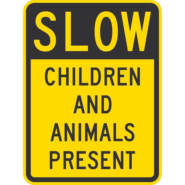 Lyle Slow Children And Animals Present, 18x24, High Intensity Prismatic, Yellow G-10392-HI_18x24 - main