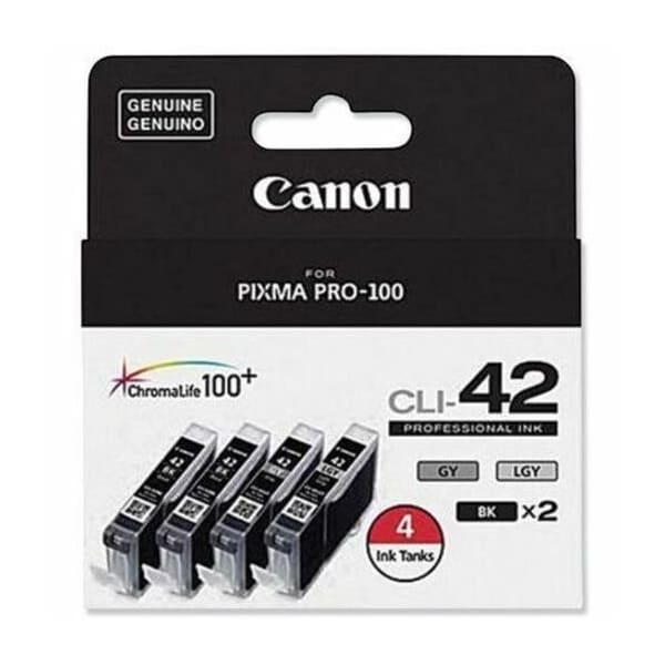 Canon ChromaLife100+ Ink 6384B008 (CLI-42), Black/Gray/Light Gray, PK4 6384B008 - main
