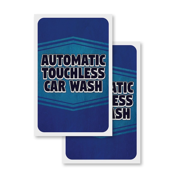 Signmission Automatic Touchless Car Wash, Vinyl Decals Only 24 Inch x 36 Inch, Vinyl Decal, 2PK DSB-2436-2PACK-30344 - main