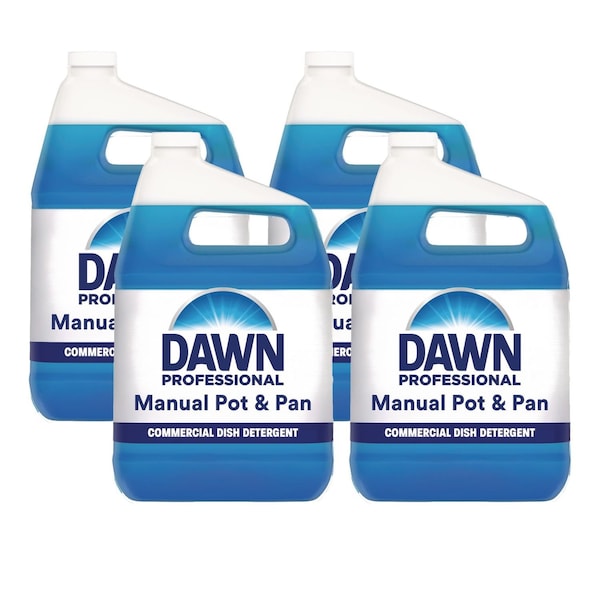 Dawn Professional Liquid Dish Soap for Hand Washing Pots and Pans, Commercial Kitchens, Bottle, 1 gal, PK4 57445CT - main