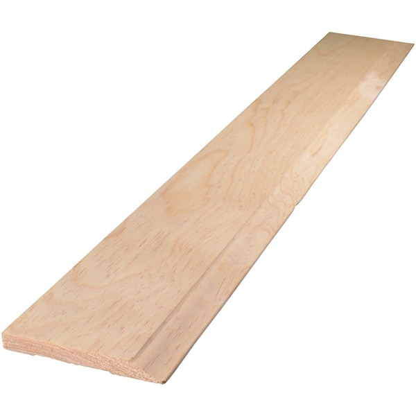 Alexandria Moulding 7/16'' W.x3-1/4'' H.x8 ' L. Solid Pine Colonial Base Molding 0L633-20096C1 - main