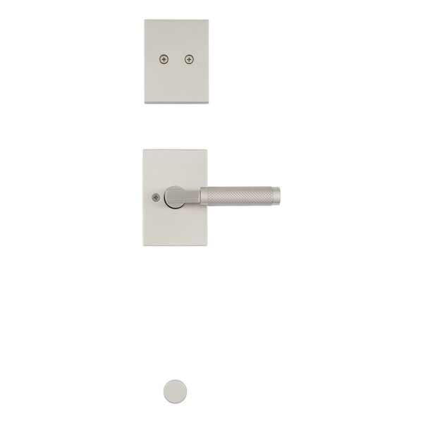 Kwikset Dummy Interior Prava Lever Trim with Rectangular Rose Satin Nickel Finish 973PVLRCT-15 - main