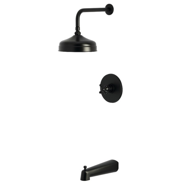 Kingston Brass Single-Handle Pressure Balanced Tub and Shower Faucet, Matte Black KB6330BX - main