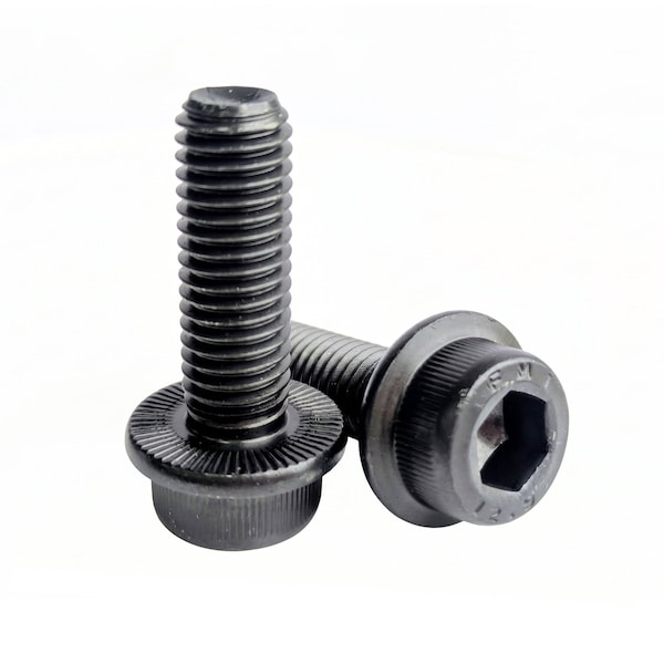Zdb Industrial M6-1.0 x 40mm Class 12.9 GripMAX Flange Socket Head Cap Screw, Furnace Black 10000482 - main