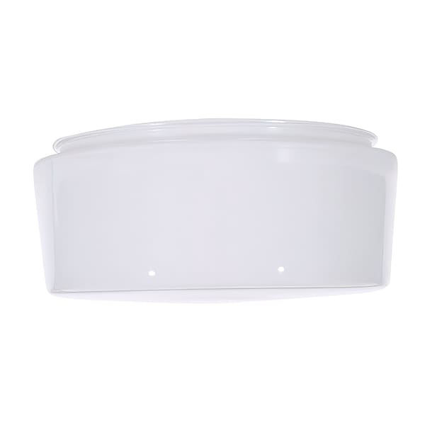 Satco 8 Inch White Drum Glass Shade 8-11/16 inch Dia 7-7/8 inch Fitter 4 inch Height Sprayed Inside White 50/335 - main