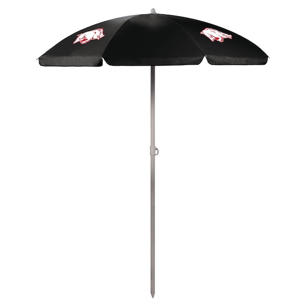 Picnic Time Family Of Brands NCAA Arkansas Razorbacks Outdoor Canopy Sunshade Beach Umbrella 5.5' - Small Patio Umbrella 822-00-179-034-0 - main