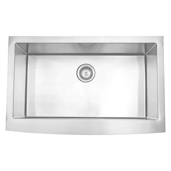 Ackland SleekSteel Stainless Steel 21in. x 33in. 16 Gauge Farmhouse Undermount Single Bowl Kitchen Sink AKKSS-16-3321FHA-SB - main