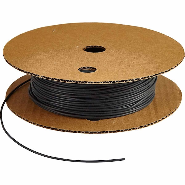 Brady BRADYMARK Series Heat Shrink Tubing: Polyolefin, Black, 0.093 in. Dia x 100' L HSA-24-BK - main