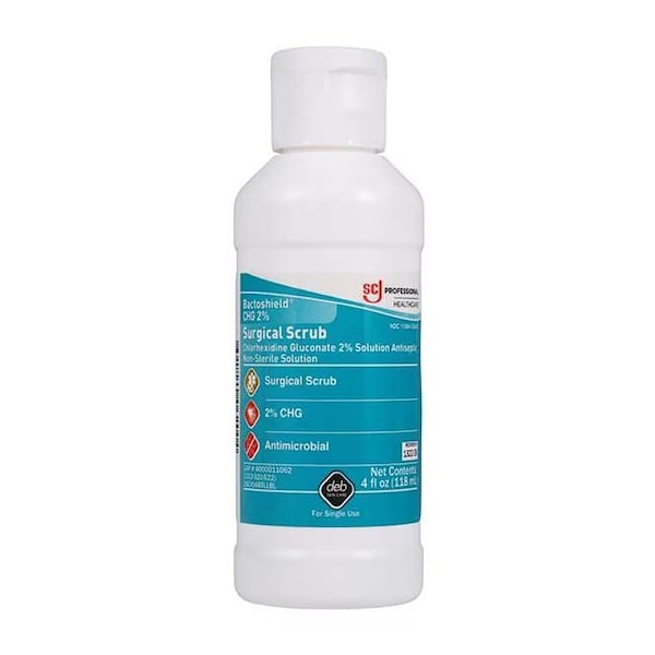 Debmed Surgical Scrub Bactoshield CHG 2%, 4oz 00519132239 - main