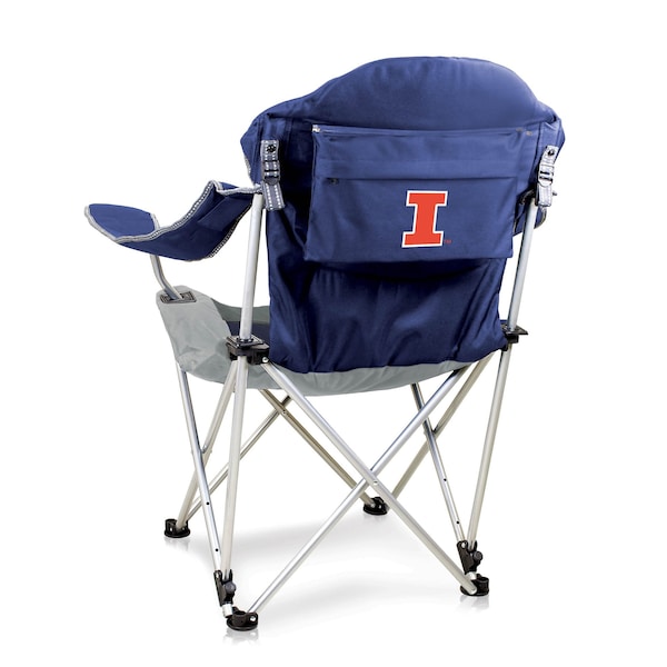 Picnic Time Family Of Brands NCAA Illinois Fighting Illini Reclining Camp Chair - Beach Chair for Adults 803-00-138-214-0 - main