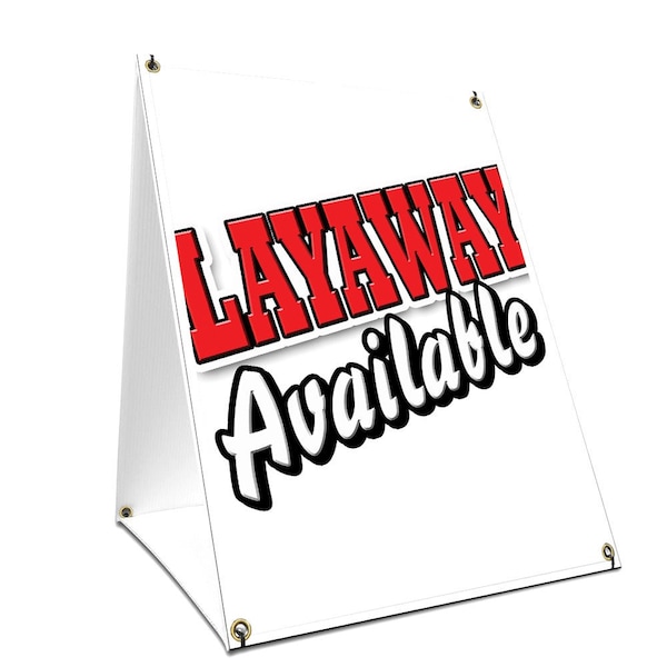 Signmission Layaway Available, 36 Inch x 24 Inch A-frame Yard Sign, Plastic Sign SBC-2436-Layaway Available - main