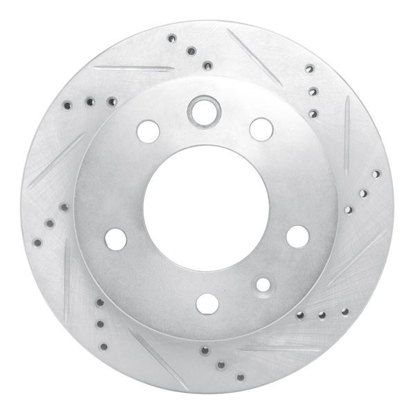 Dynamic Friction Co DFC Brake Rotor - Drilled and Slotted - Silver 631-40041R - main
