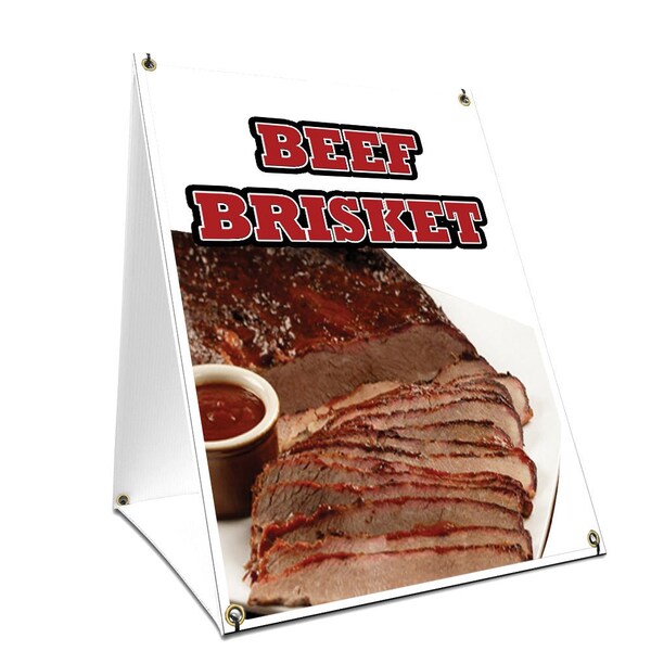 Signmission Beef Brisket, 36 Inch x 24 Inch A-frame Yard Sign, Plastic Sign SBC-2436-Beef Brisket - main