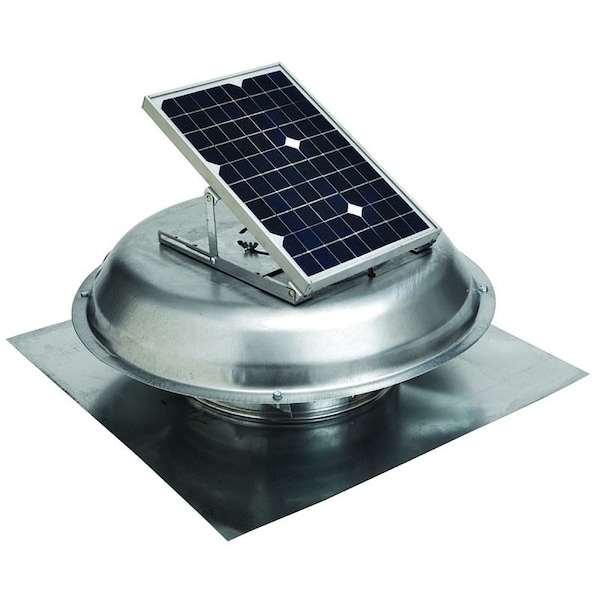 Gaf Master Flow PRSOLAR Roof Ventilator, 500 cfm, 800 sq-ft Net Free Ventilating Area, Steel ERVSOLAR/PRSOLAR - main