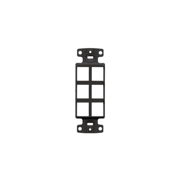 Hubbell Cat 6 Keystone Jack, Black NS616BK - main