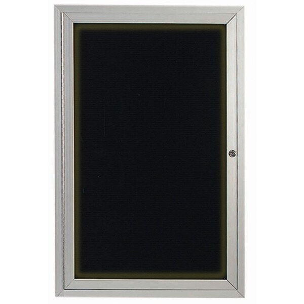 Aarco Illuminated Outdoor Enclosed Directory w/ Al Frame, Clear Satin Anodized Finish, 36''Hx24''W OADC3624I - main