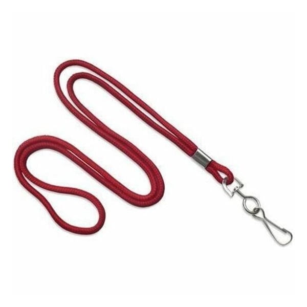 Brady LANYARD STANDARD, RED ROUND WOVEN LANYARD W/NICKEL PLATED STEEL SWIVEL HOOK 2135-3006 - main