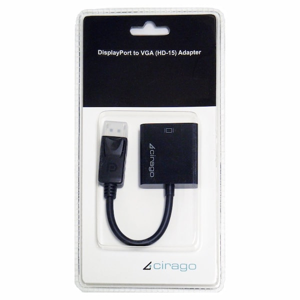 Cirago International CIRAGO Adapter, Mini DisplayPort, DP to VGA, Black General use DPN1011 - main