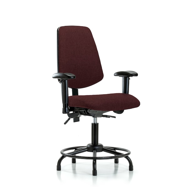Blue Ridge Ergonomics Desk Chair Fab Desk Chair, Med, Bk, RT, Glds, Bur, Adjustable Arms, 19" to 24" Height, Fabric, Burgundy BR-FDHCH-MB-RT-T1-A1-RG-F41 - main