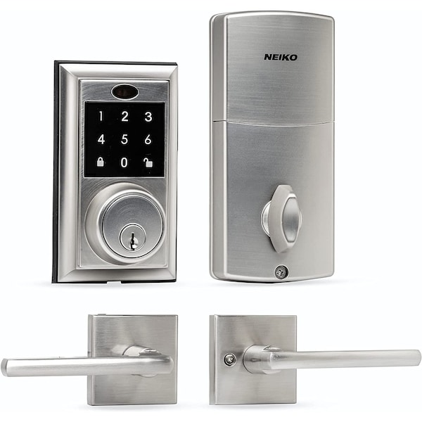 Neiko Keyless Entry Door Lock W Keypad Set with Handle and Deadbolt, Stainless Steel & Zinc Alloy 52905A - main