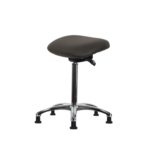 Blue Ridge Ergonomics Vinyl Sit-Stand Chrome - Standing Height with Stationary Glides in Sterling Supernova Vinyl VSTSS-CR-NF-RG-8840 - main