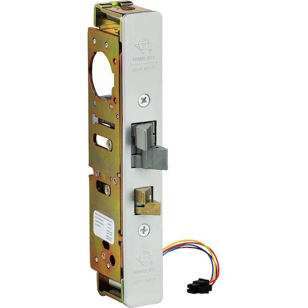 Adams Rite Elec Deadlatch, 1-1/2" BS, Flat Mortise Mount Stk, US28 4300-40-201-628 - main