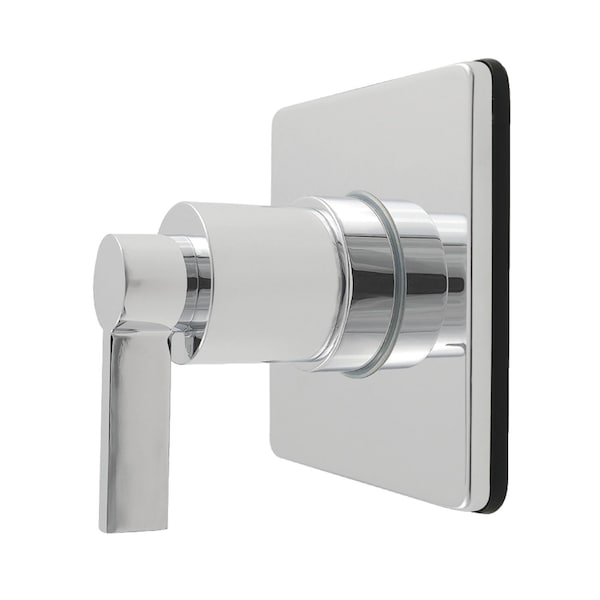 Kingston Brass Single-Handle Six-Way Diverter Valve with Square Trim Kit, Polished Chrome KS4041NDL - main