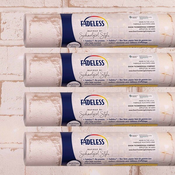 Fadeless Schoolgirl Style Bulletin Board Paper, 48in. x 12ft., Cozy Vibes, 4PK P0040108 - main