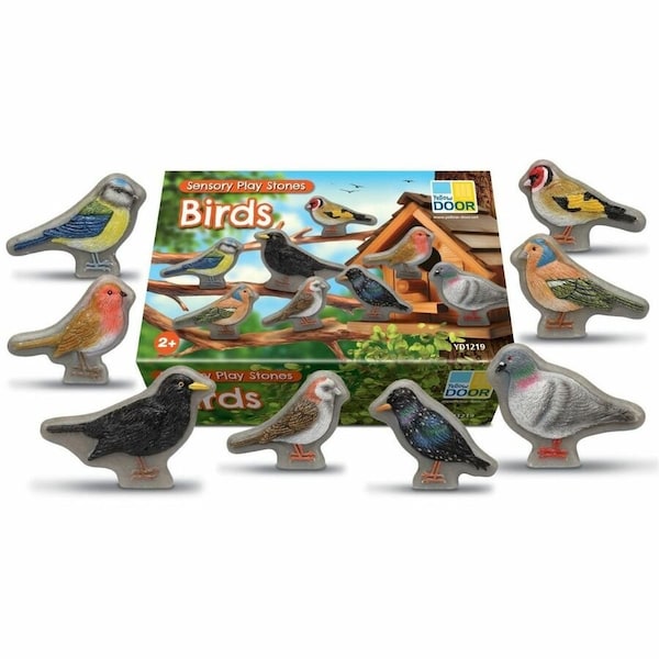 Yellow Door Sensory Play Stones, Birds, 8-Piece Set YD1219 - main