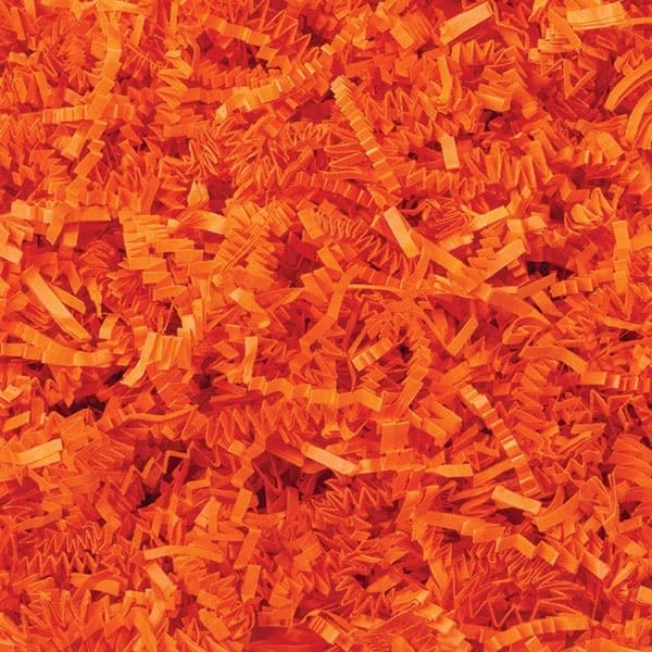 Nashville Wraps Orange Crinkle Cut Shredded Paper, 10 lb Box ZF10OR - main