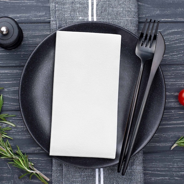 Smarty Had A Party White Linen-Like Premium Paper Buffet Napkins (288 Napkins), 288PK 913272-CASE - main