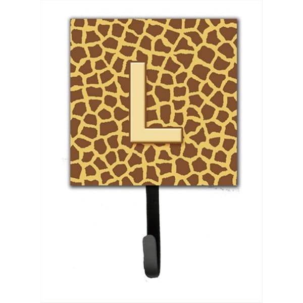 Carolines Treasures Letter L Initial Monogram - Giraffe Leash Holder Or Key Hook CJ1025-LSH4 - main