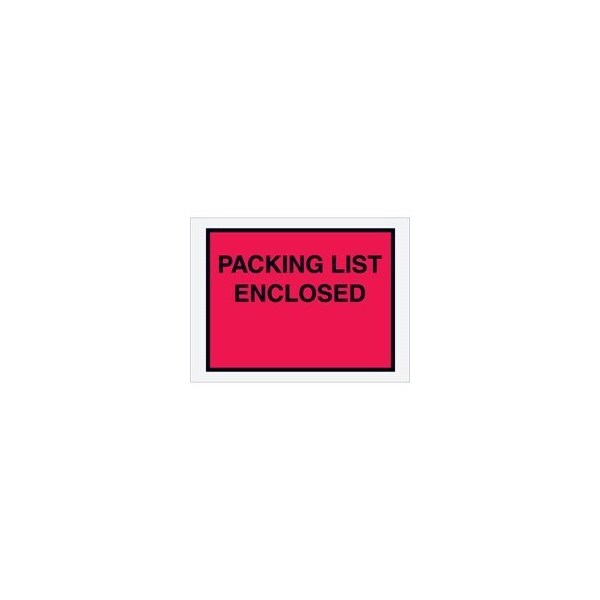 Bubblefast 4 1/2 x 6'' Red Full ''Packing List Enclosed'' Envelopes, 1000PK BFPL413 - main