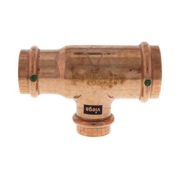 Viega ProPress tee P1 1.25 P2 1 P3 0.75 copper 94762 - main