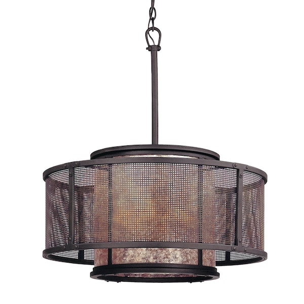 Troy Lighting Copper Mountain 6 Light Chandelier 26 In. Bronze F3105-BRZ/SFB - main