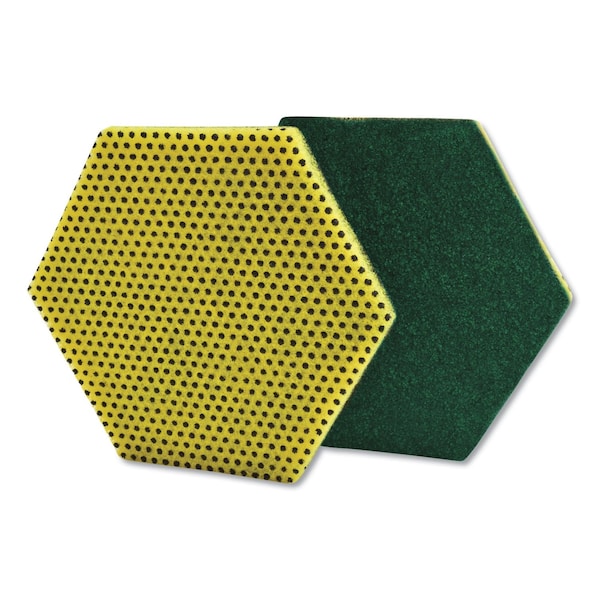 Scotch-Brite Dual Purpose Scour Pad, 5" x 5", Gray/Yellow, PK15 96HEX - main