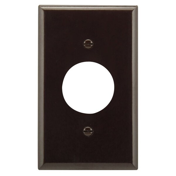Eaton Wiring Devices Single Receptacle Wallplate, 4-1/2 in L, 2-3/4 in W, 1 -Gang, Thermoset, Brown 2131B-BOX - main