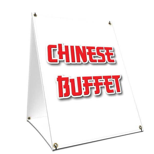 Signmission Chinese Buffet, 24 Inch x 18 Inch A-frame Yard Sign, Plastic Sign SBC-1824-Chinese Buffet - main