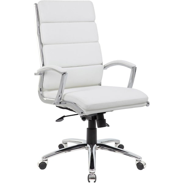Boss Executive CaressoftPlus Chair with Metal Chrome Finish B9471-WT - main