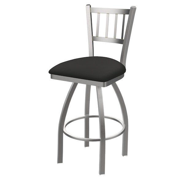 Holland Bar Stool Co 810 Contessa Stainless Steel 36in Swivel Bar Stool with Canter Iron Seat 81036SS008 - main