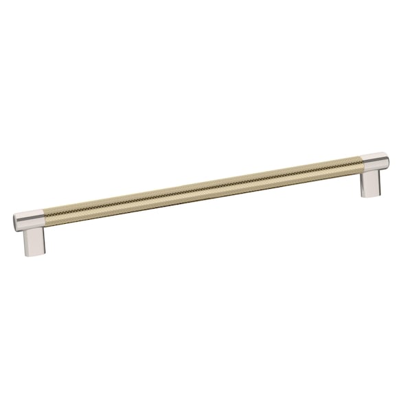 Amerock Esquire 12-5/8 in 320 mm Center-to-Center Polished Nickel/Golden Champagne Cabinet Pull BP36561PNBBZ - main