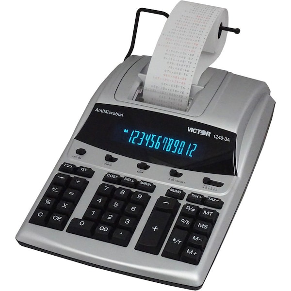 Victor Technology Desktop Calculator, Ribbon, 12 Digits 1240-3A - main