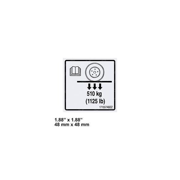 Skyjack REPLACEMENT DECAL, WHEEL LOAD SJ16 171557 - main
