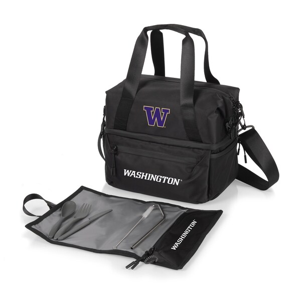 Picnic Time Family Of Brands NCAA Washington Huskies Tarana Lunch Bag Cooler with Utensils made from Recycled Material 515-01-179-624-0 - main