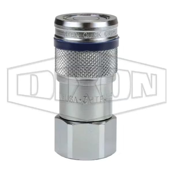 Dixon DQC HT Flushface Female Coupler, 3/4-14 Nominal, Female BSPP, Steel 5HTBF6 - main