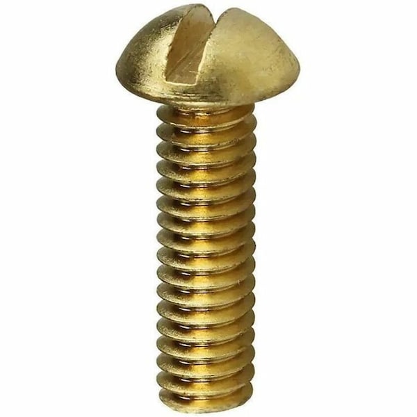 Dottie 1/4"-20 x 1-1/2 in Slotted Round Machine Screw, Solid Brass, 50 PK RMB14112 - main